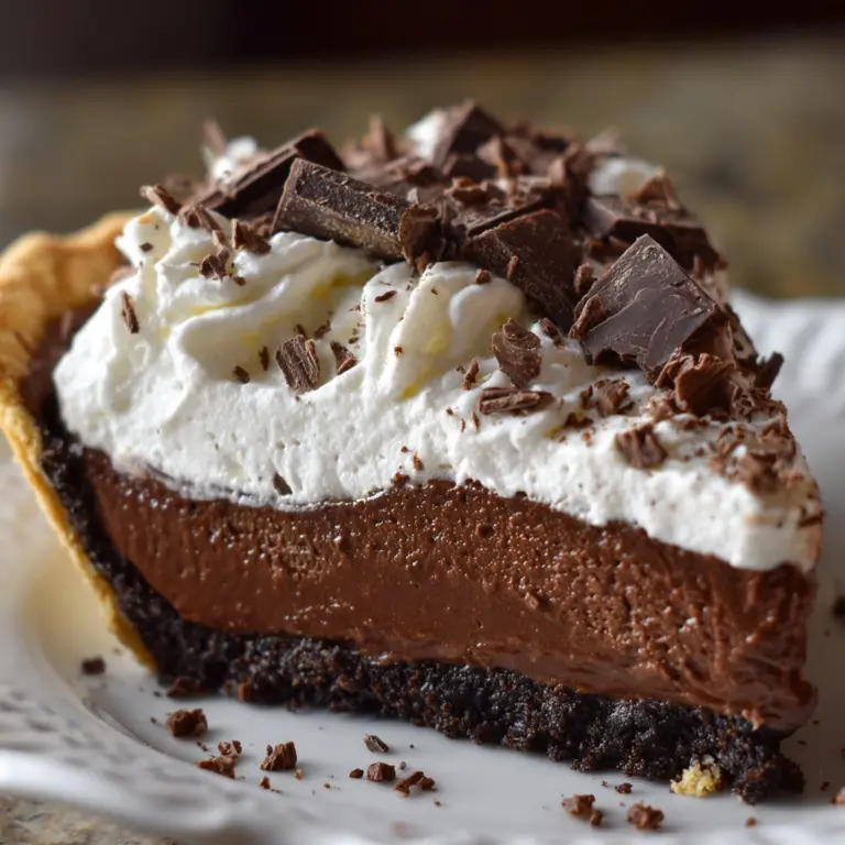 Old-Fashioned Chocolate Pudding Pie Recipe