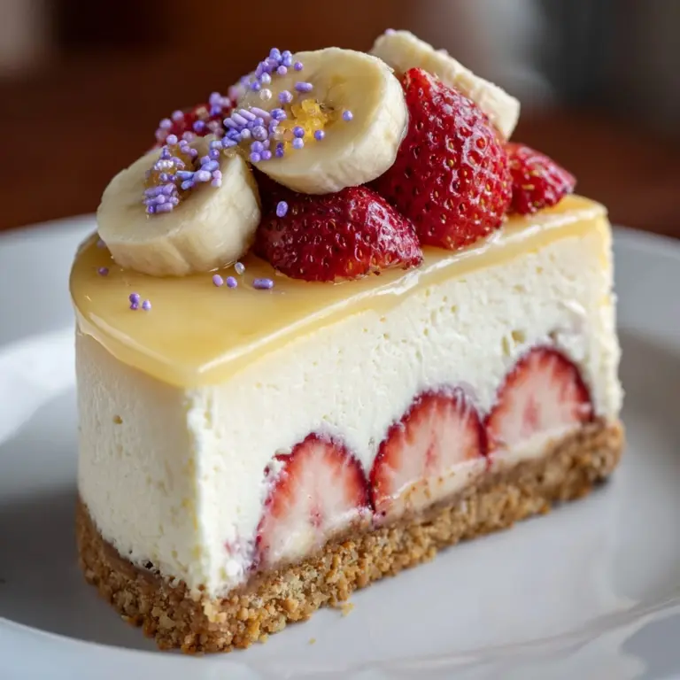 Banana-Strawberry Cheesecake Recipe