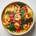 Tomato Spinach Shrimp Pasta Recipe