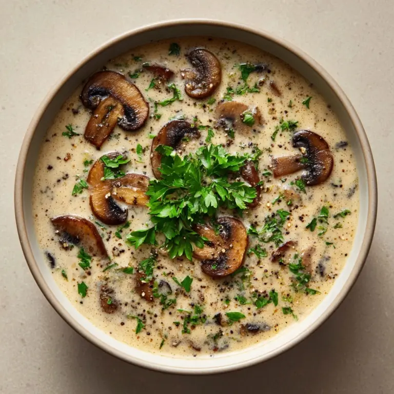 Decadent and Creamy Mushroom Soup Recipe