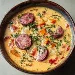 Cheesy Rotel Soup with Smoked Sausage Recipe