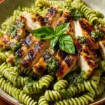 Pasta with Spinach Pesto and Grilled Chicken Recipe