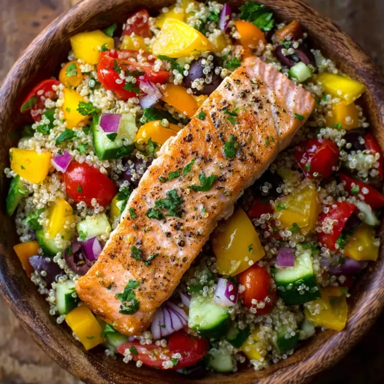 Greek Salmon Quinoa Salad Recipe