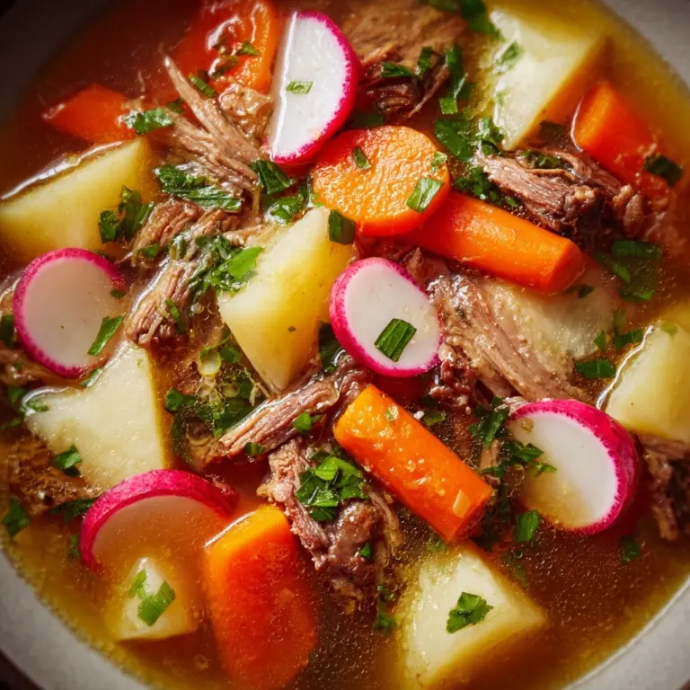 Beef Soup with Carrots and Radish Recipe
