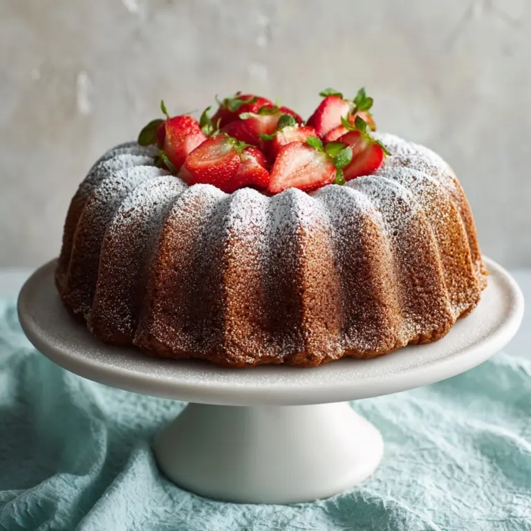Strawberry Cheesecake Bundt Cake Recipe