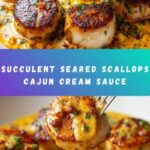 Seared Scallops Cajun Cream Sauce Recipe