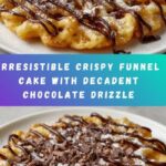 Crispy Homemade Funnel Cake with Chocolate Drizzle Recipe