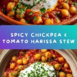 Chickpea, Tomato, and Harissa Stew with Herby Yogurt Recipe