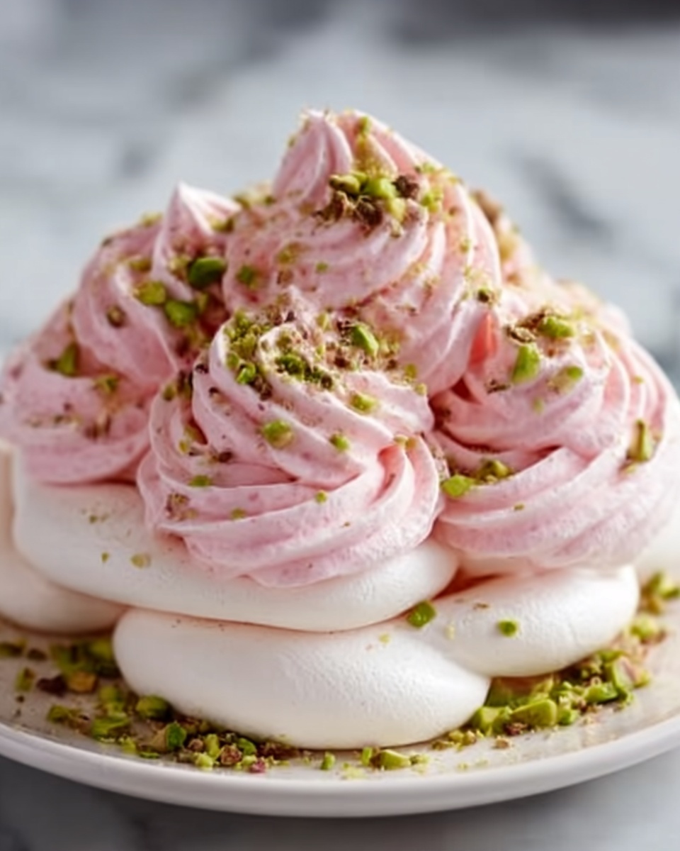 Rose Meringues with Pistachios Recipe - Recipe Image