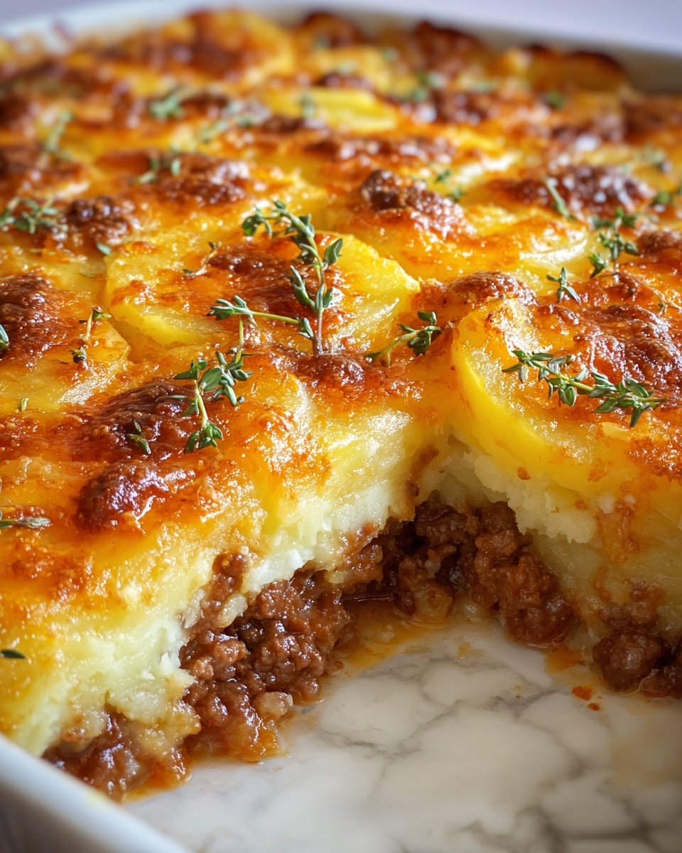 Easy Hamburger Potato Cheese Casserole Recipe - Recipe Image