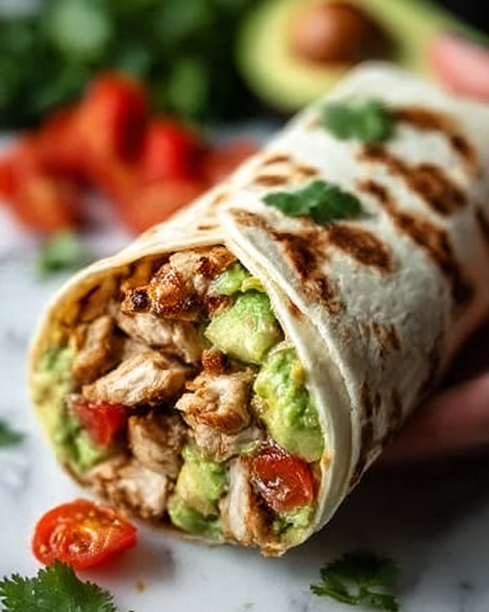Quick & Easy Chicken Avocado Wrap Recipe - Recipe Image