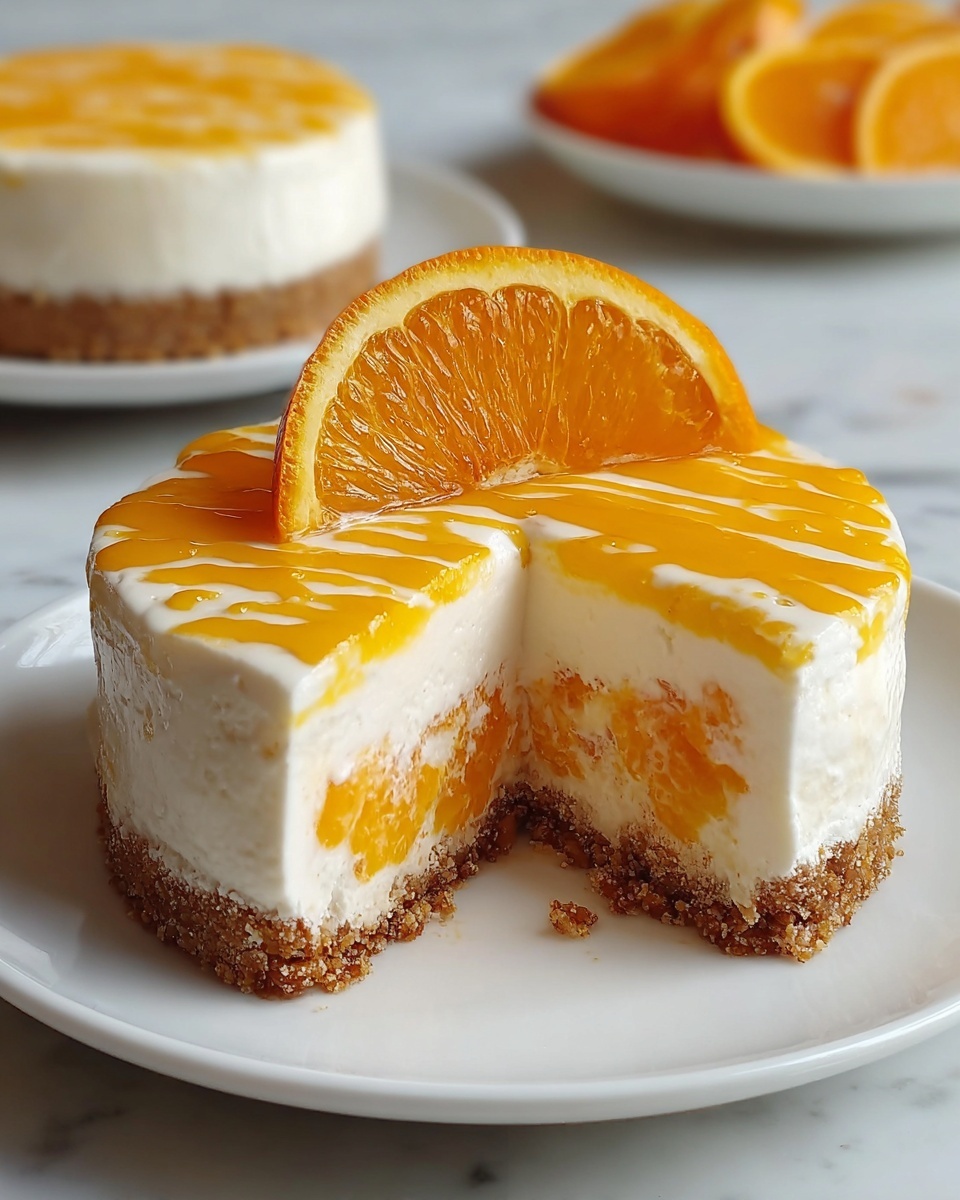 No-Bake Orange Creamsicle Cheesecake Recipe - Recipe Image