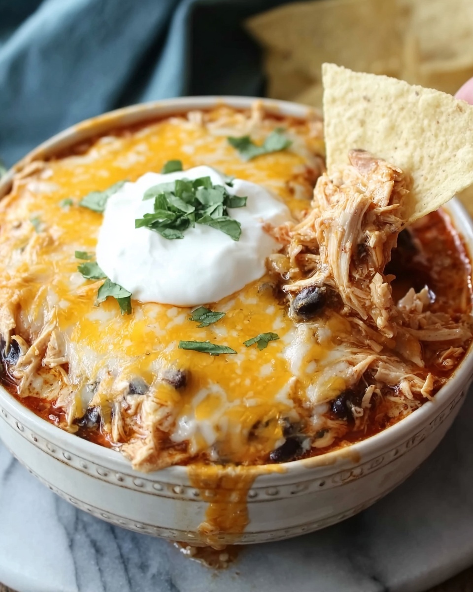 Cheesy Slow Cooker Chicken Enchilada Bake Recipe - Recipe Image