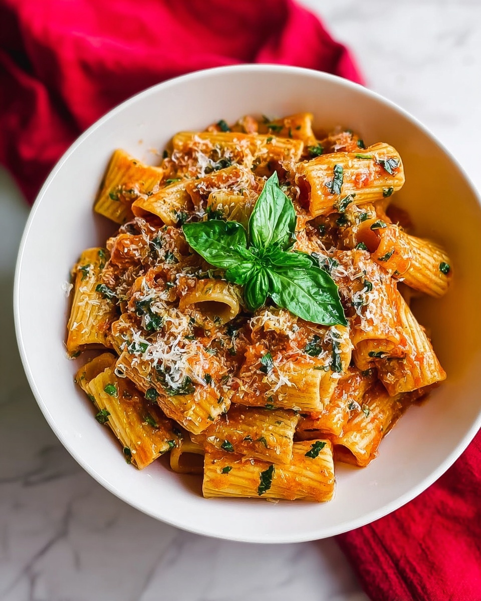 Spicy Basil Rigatoni: An Amazing Ultimate Recipe - Recipe Image