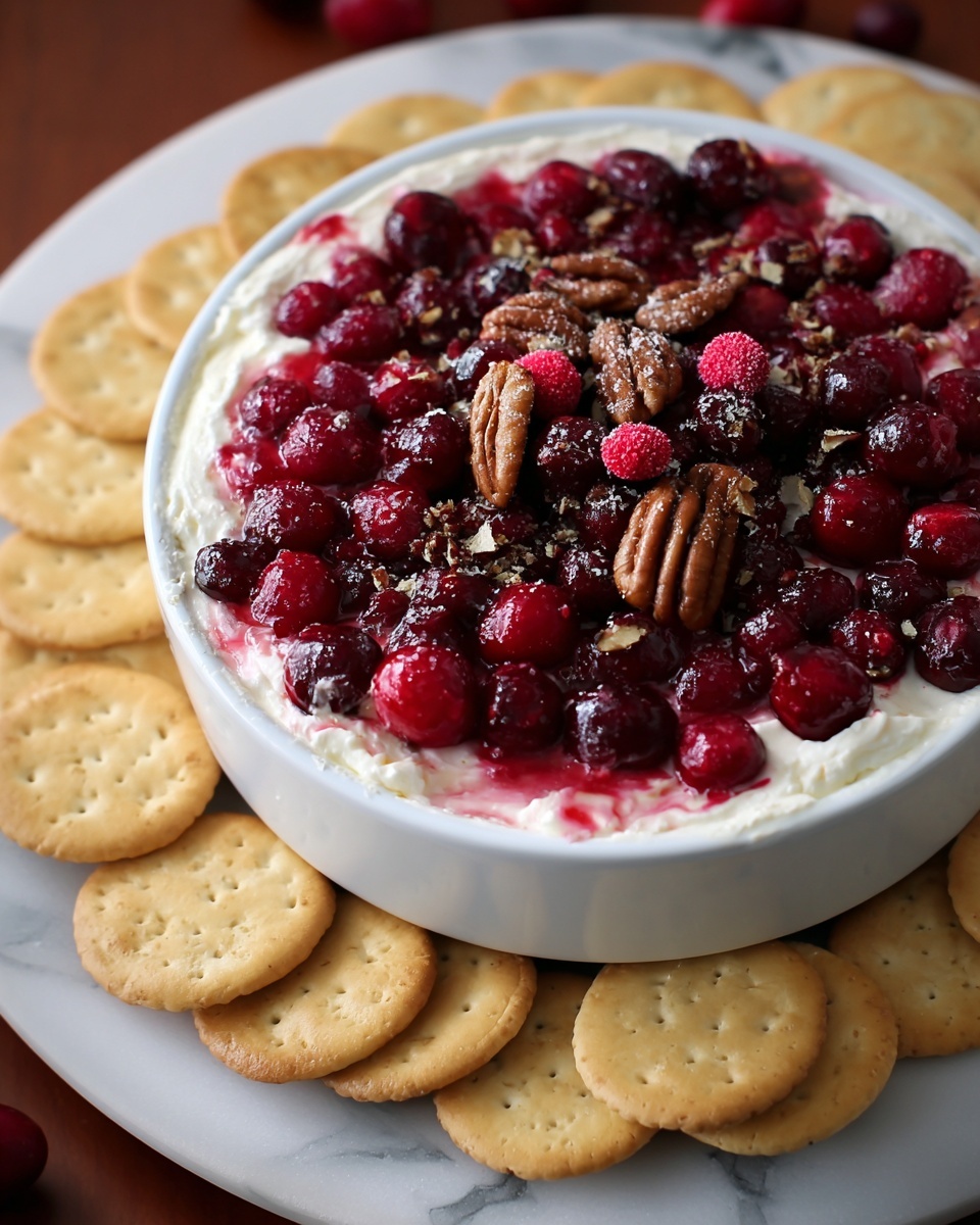 Cranberry Cream Cheese Dip with Orange Zest and Pecans Recipe - Recipe Image