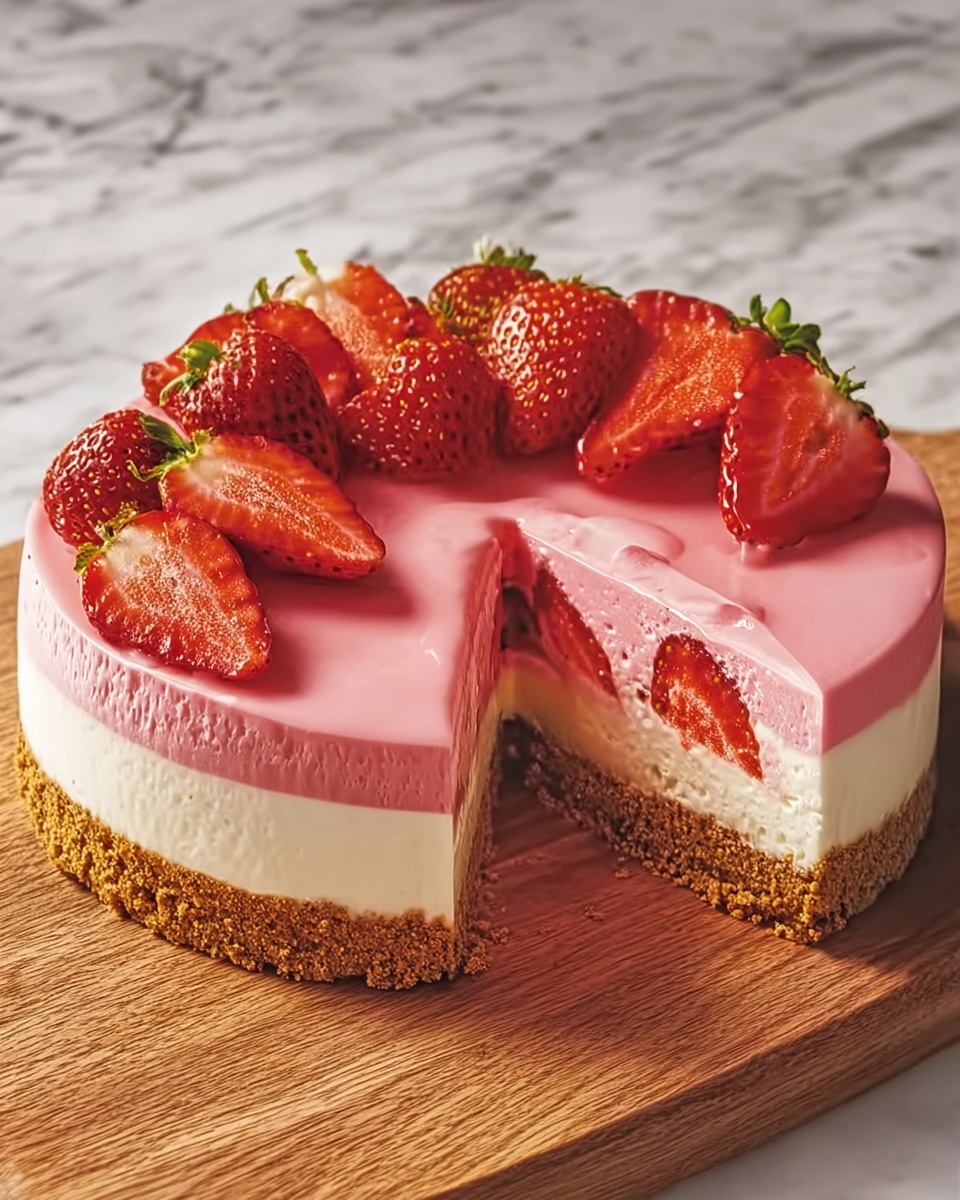 Vegan Strawberry Cheesecake Recipe - Recipe Image