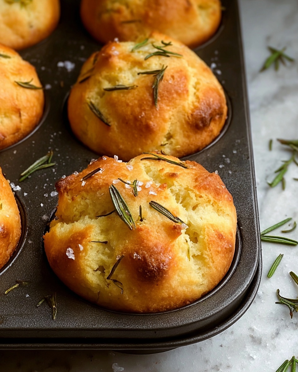 Rosemary Garlic Focaccia Muffins Recipe - Recipe Image