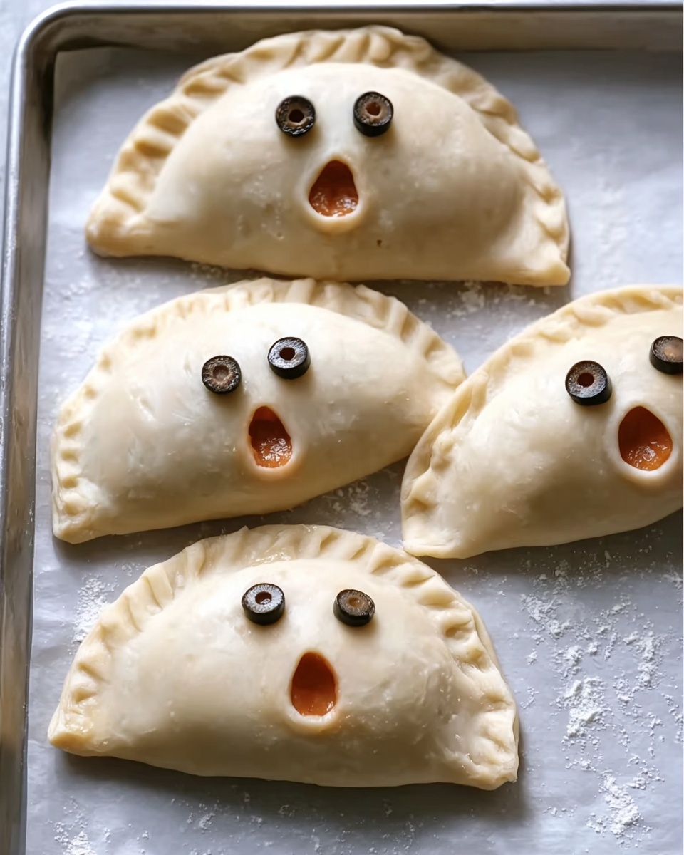 Halloween Phantom Pizza Pierogies Recipe - Recipe Image