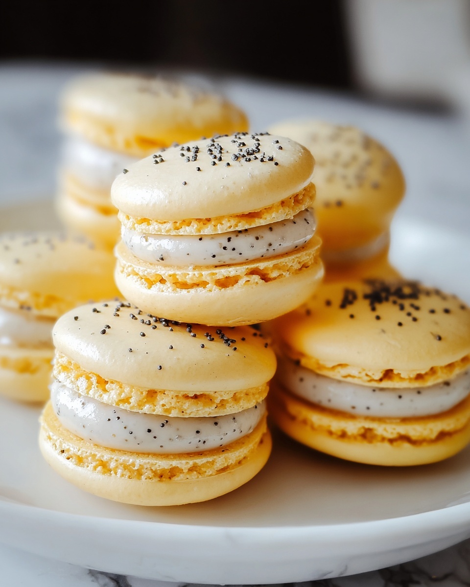 Lemon Poppy Seed Macarons Recipe - Recipe Image