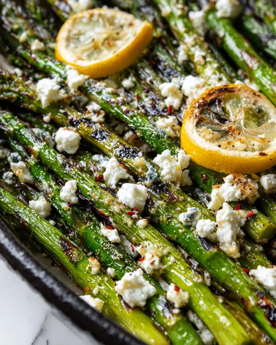 Grilled Asparagus Salad with Feta & Lemon Recipe - Recipe Image