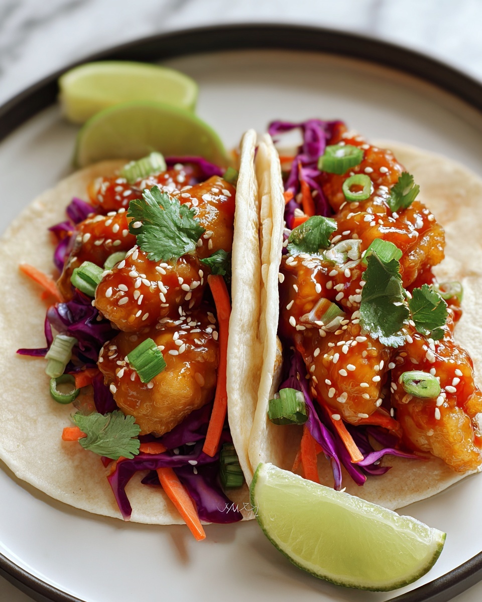 Crunchy Asian-Style Chicken Tacos Recipe - Recipe Image