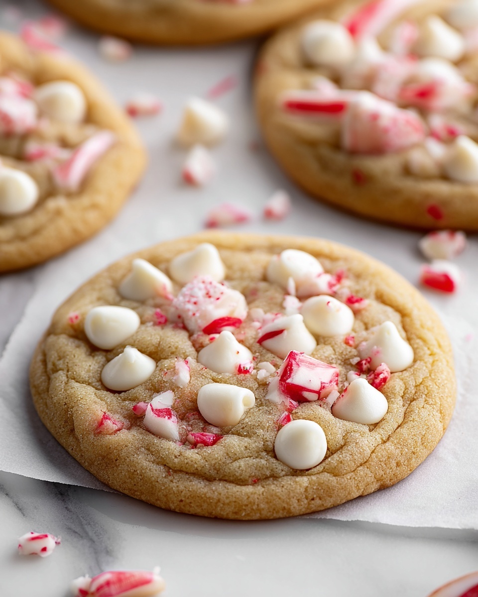 White Chocolate Candy Cane Cookies Recipe - Recipe Image