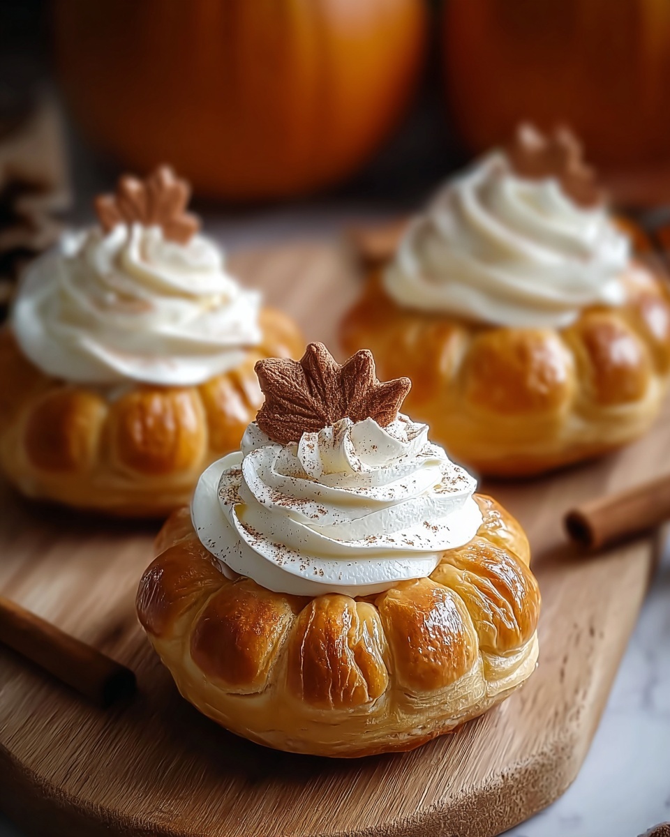 Crescent Pumpkins with Cream Cheese and Pumpkin Pie Filling Recipe - Recipe Image