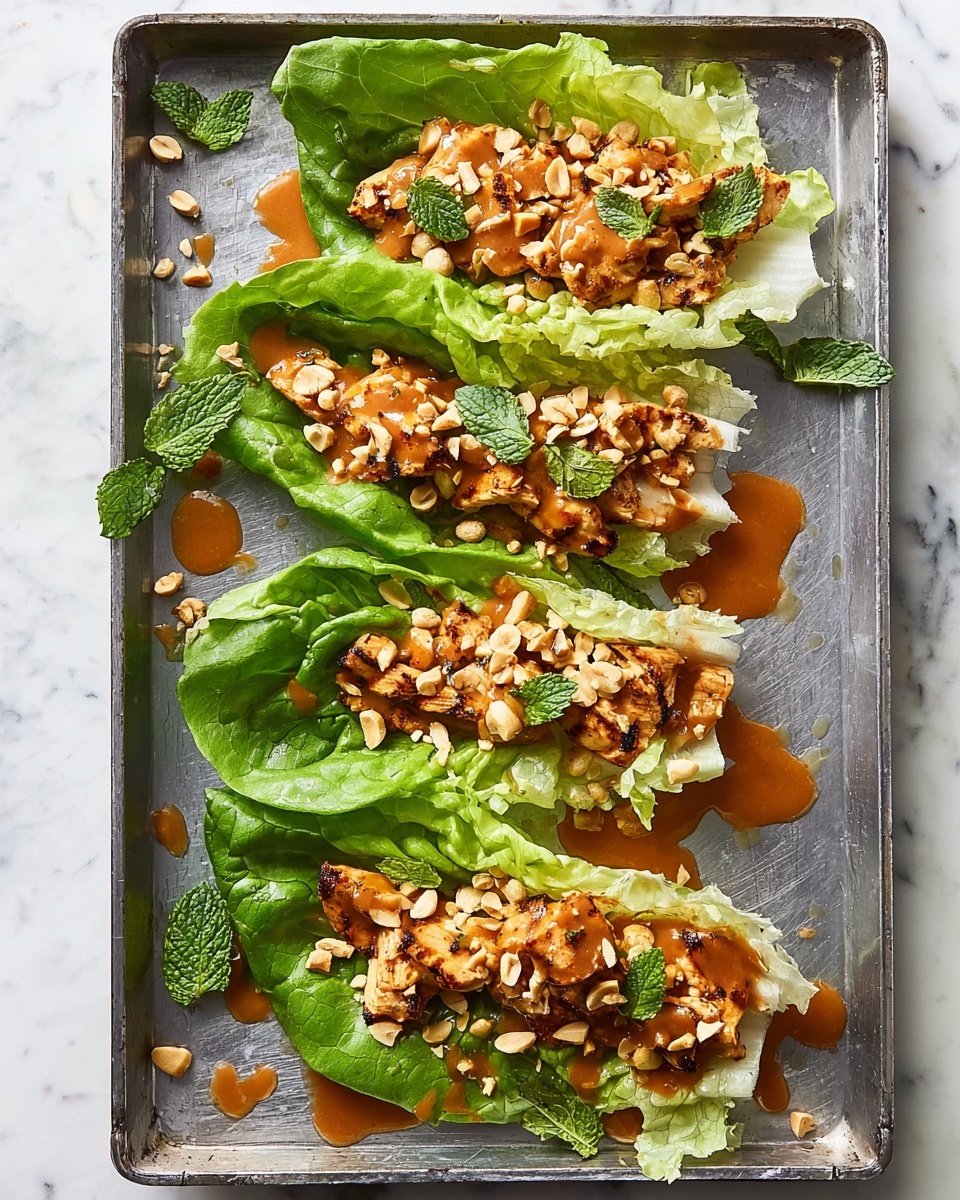 Peanut Chicken Lettuce Wraps Recipe - Recipe Image