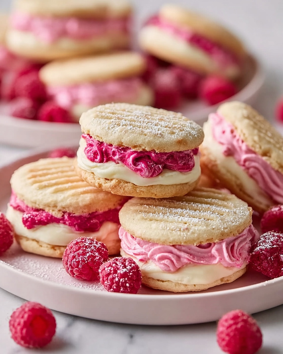 Raspberry Cream Sandwich Cookies Recipe - Recipe Image