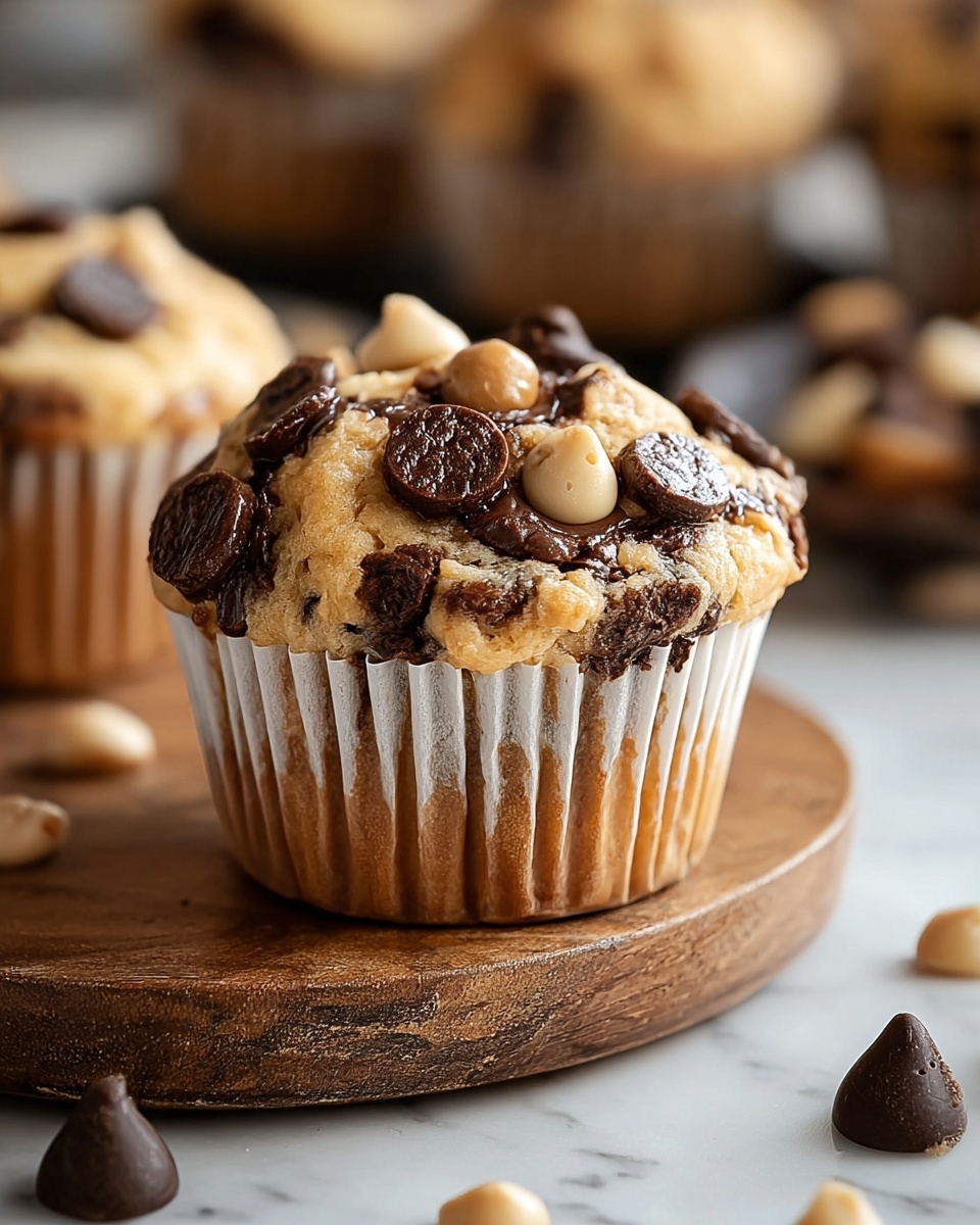Greek Yogurt Peanut Butter Muffins with Chocolate Chips Recipe - Recipe Image