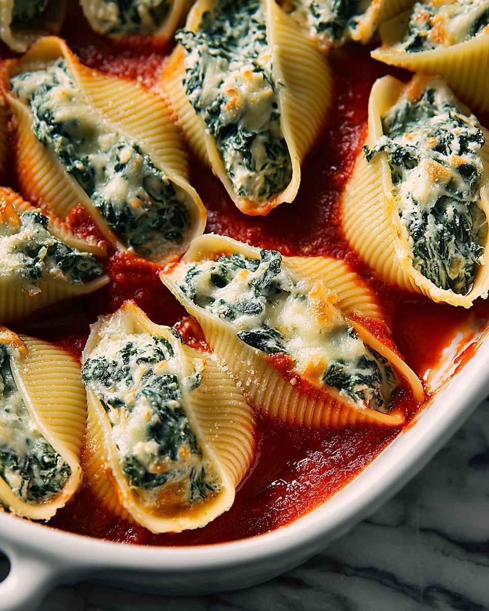Decadent Spinach-Stuffed Shells Recipe - Recipe Image