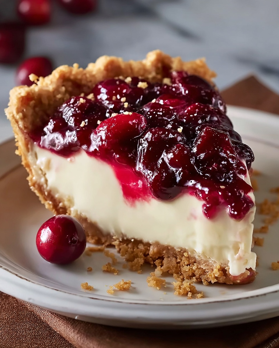 Cranberry Cheesecake Pie Recipe - Recipe Image