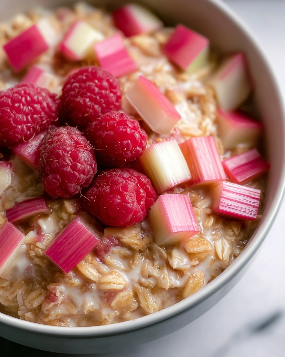 Sweet Maple Rhubarb Oatmeal Recipe - Recipe Image