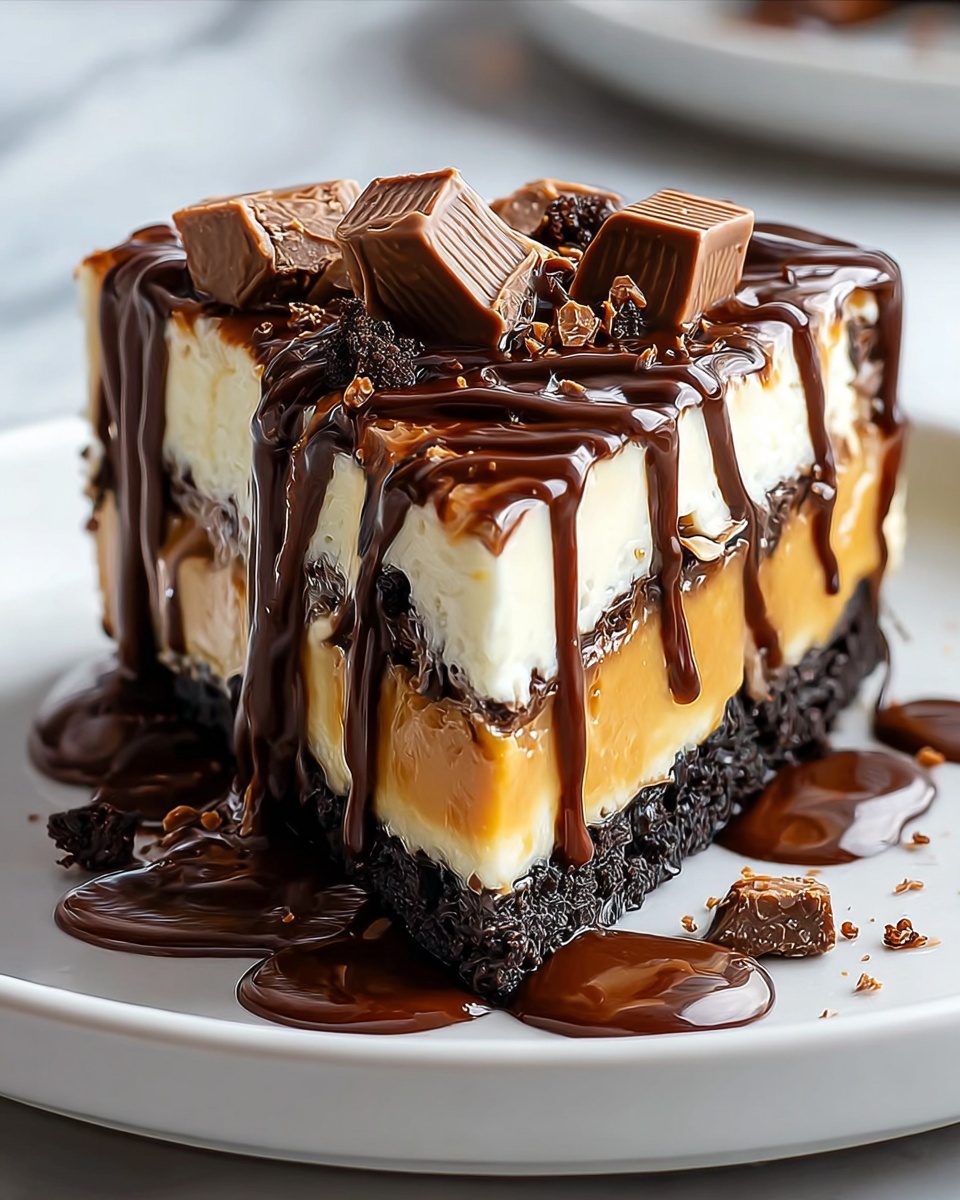 Caramel Brownie Cheesecake Recipe - Recipe Image