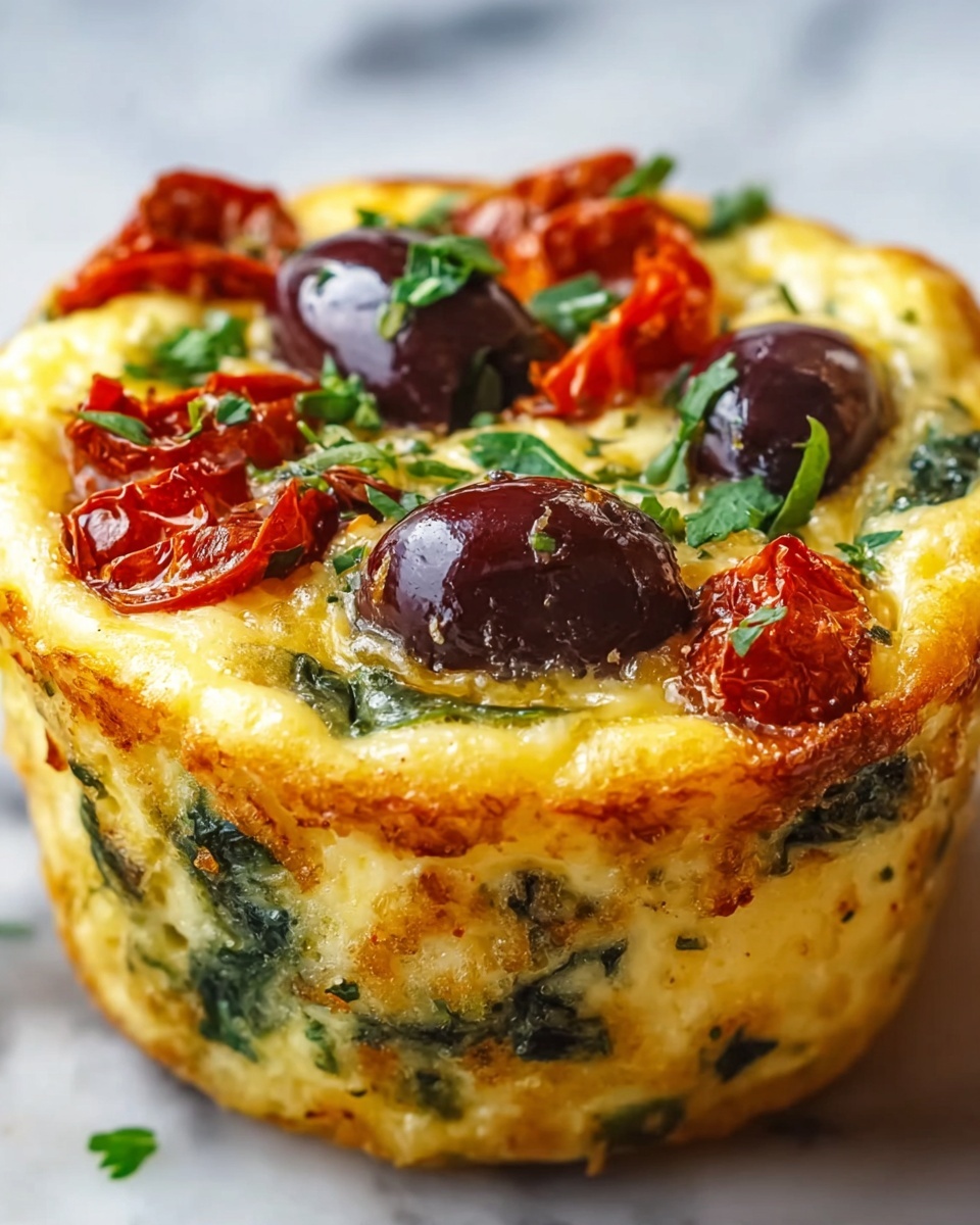 Egg Muffins with Sun-Dried Tomatoes and Kalamata Olives Recipe - Recipe Image