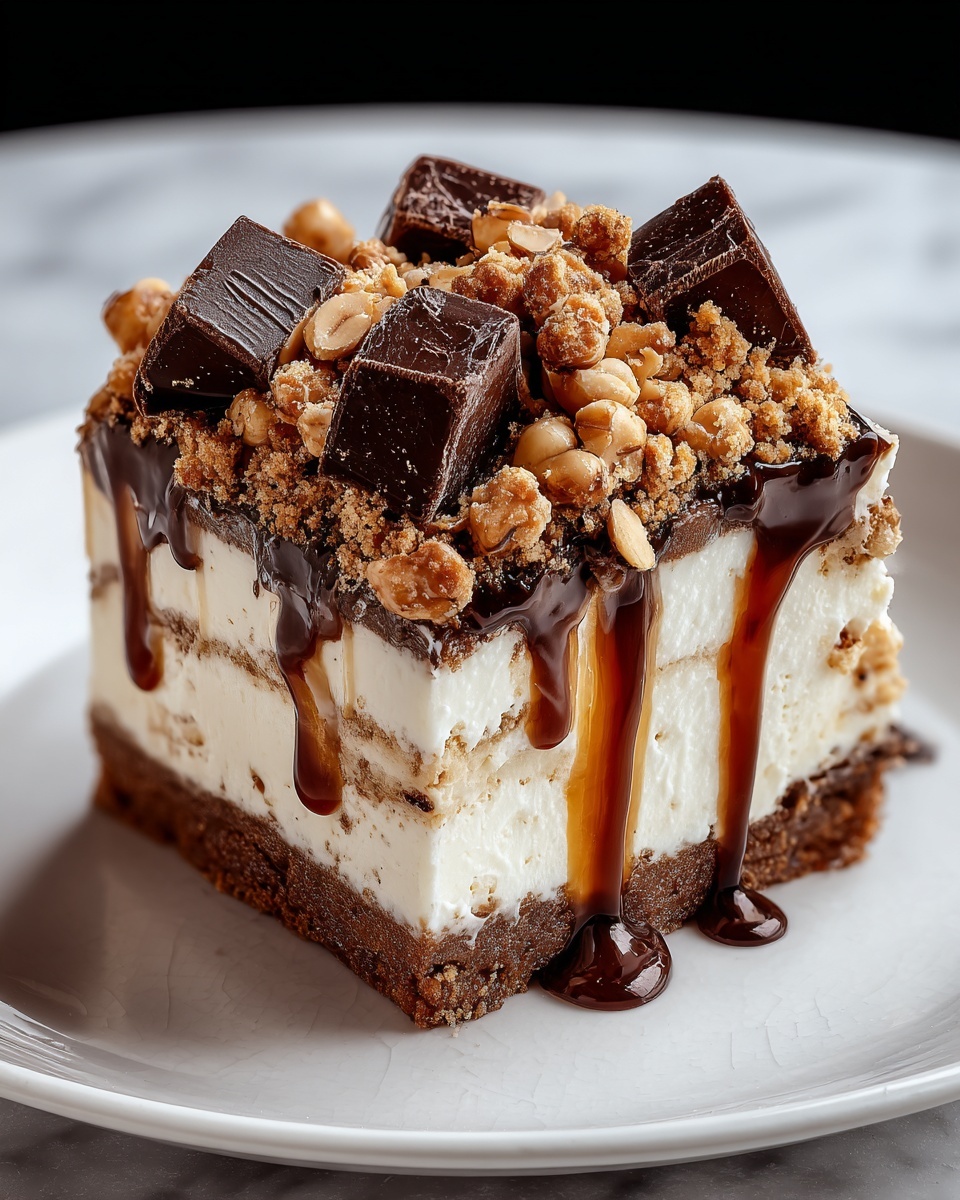 Butterfinger Candy Bar Poke Cake Recipe - Recipe Image
