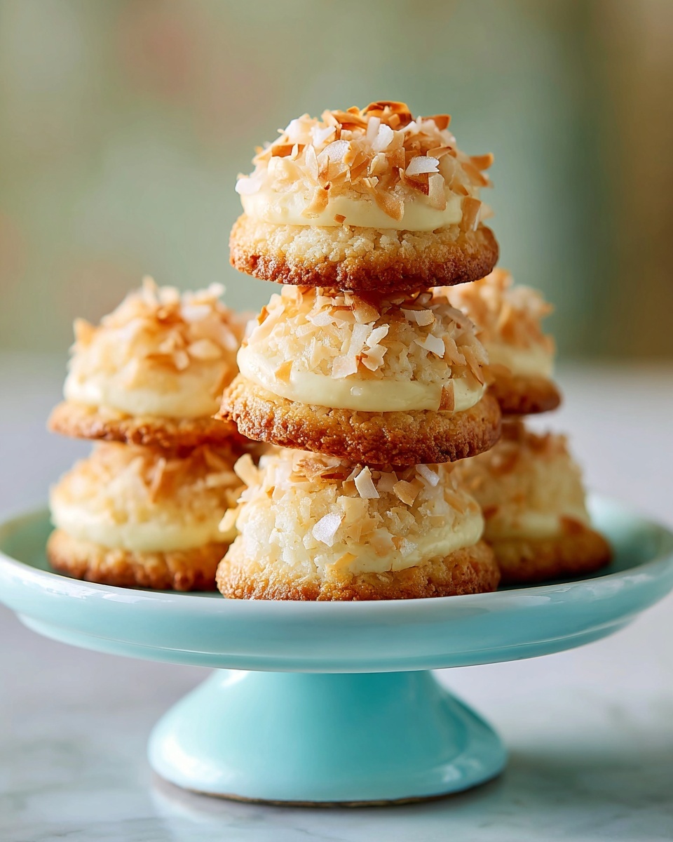 Coconut Macaron Cookie Nests Recipe - Recipe Image