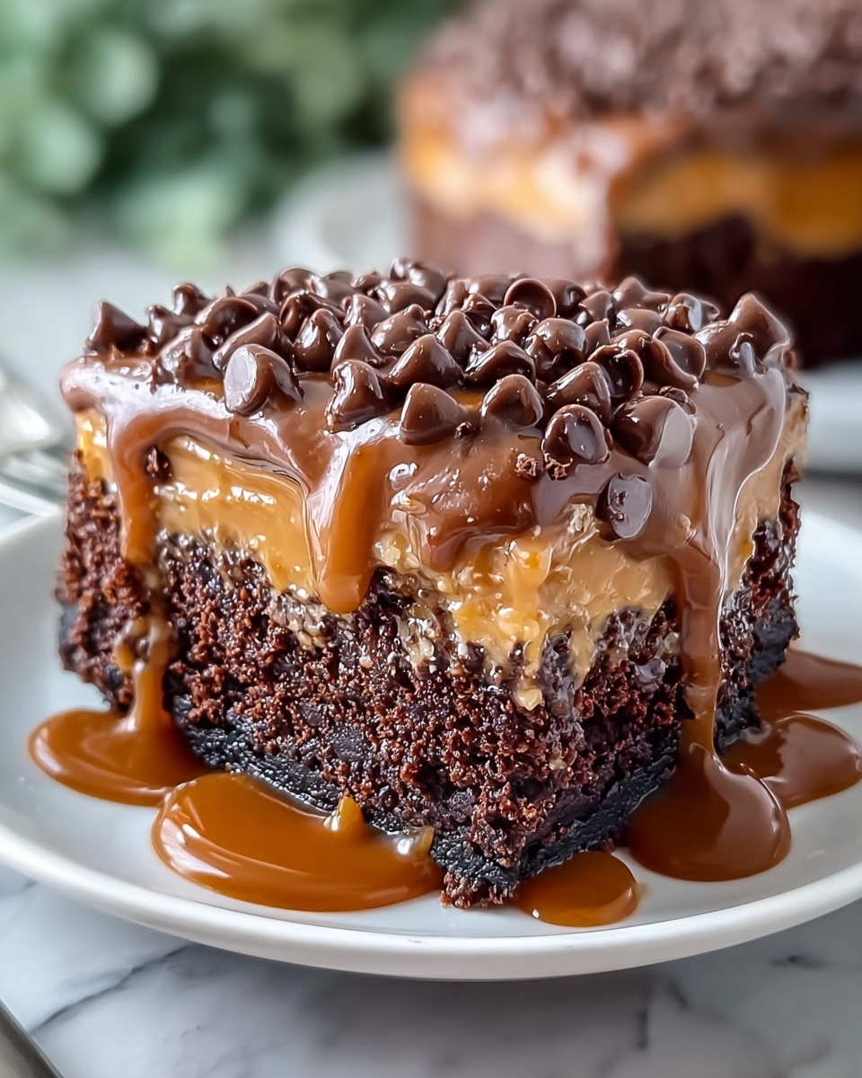 German Chocolate Poke Cake Recipe - Recipe Image