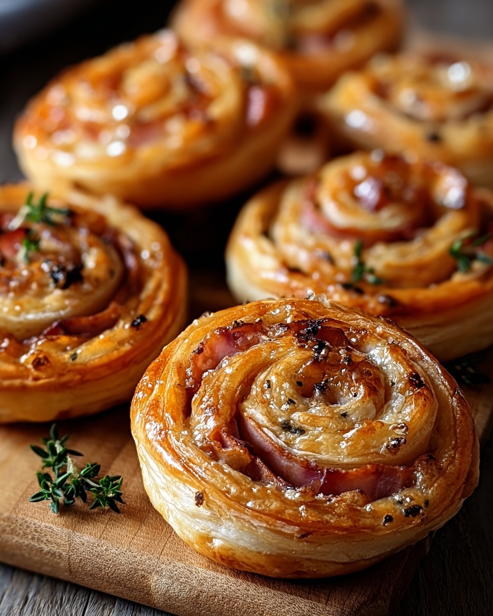 Ham and Cheese Puff Pastry Pinwheels Recipe - Recipe Image