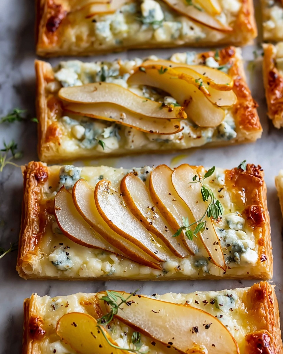 Pear and Gorgonzola Flatbread with Honey and Walnuts Recipe - Recipe Image