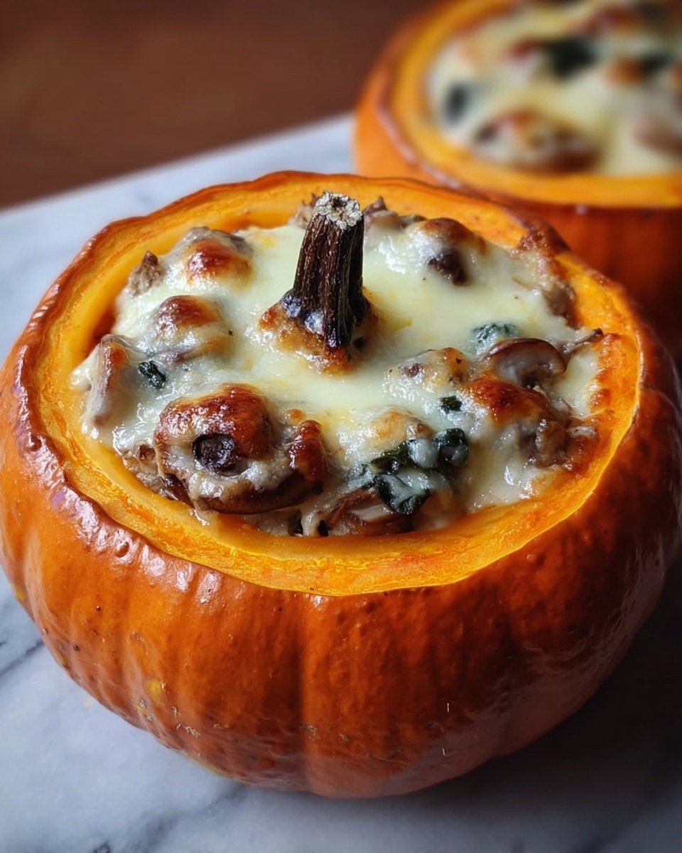 Sausage, Rice, and Cranberry Stuffed Mini Pumpkins Recipe - Recipe Image