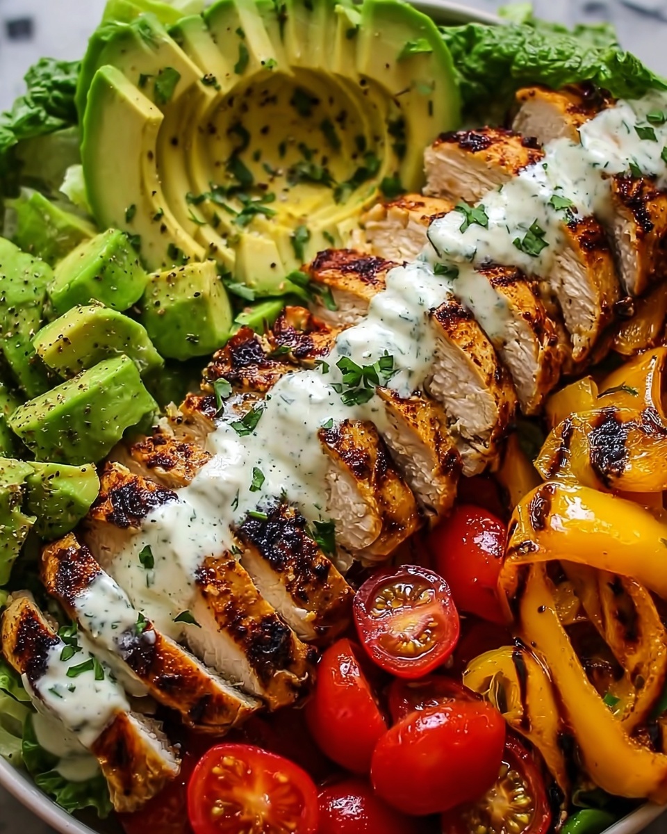 Grilled Chicken & Avocado Salad Bowl Recipe - Recipe Image