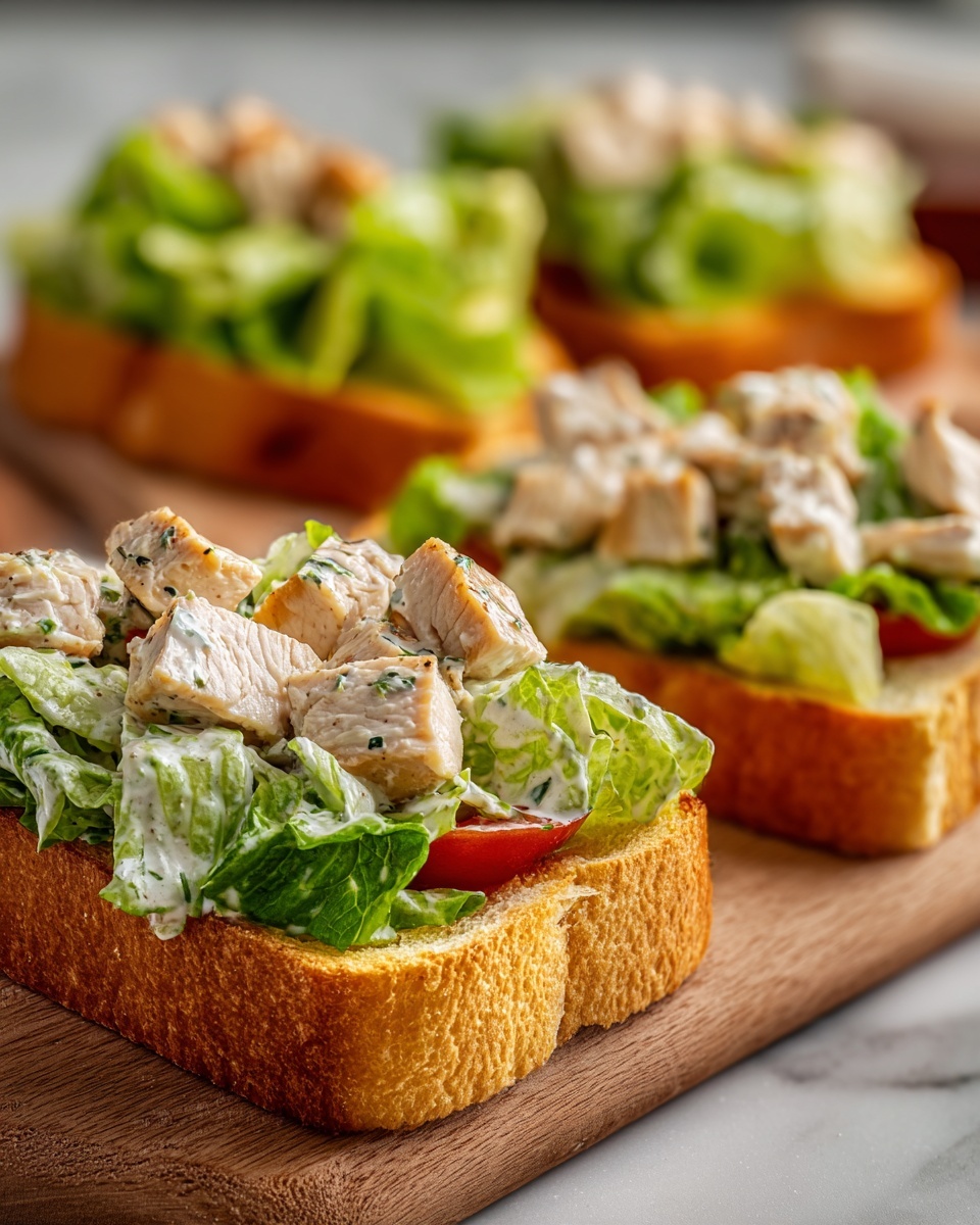 Chopped Chicken Caesar Salad Sandwiches Recipe - Recipe Image