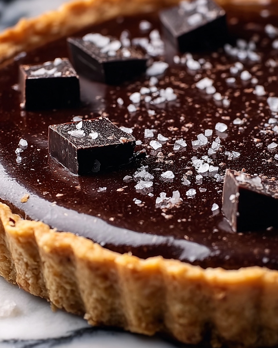 Salted Dark Chocolate Tart Recipe - Recipe Image
