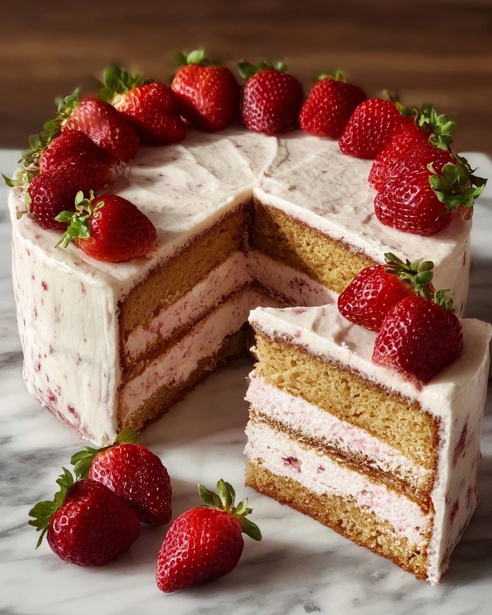 Strawberry Box Cake Recipe - Recipe Image
