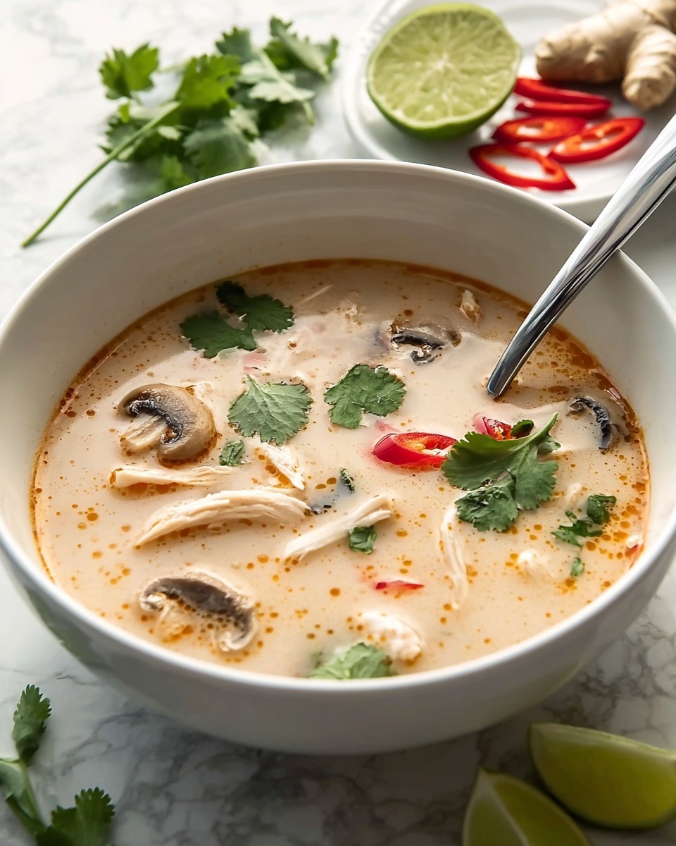Slow Cooker Tom Kha Soup (Thai Coconut Chicken Soup) Recipe - Recipe Image