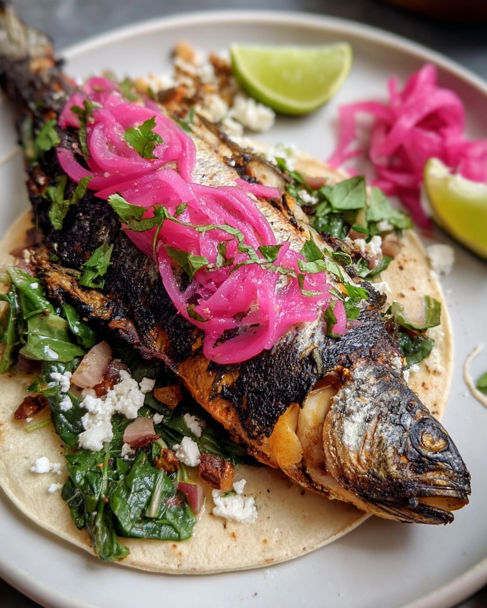 Bronzed Fish Tacos with Cilantro-Lime Slaw and Creamy Crema Recipe - Recipe Image