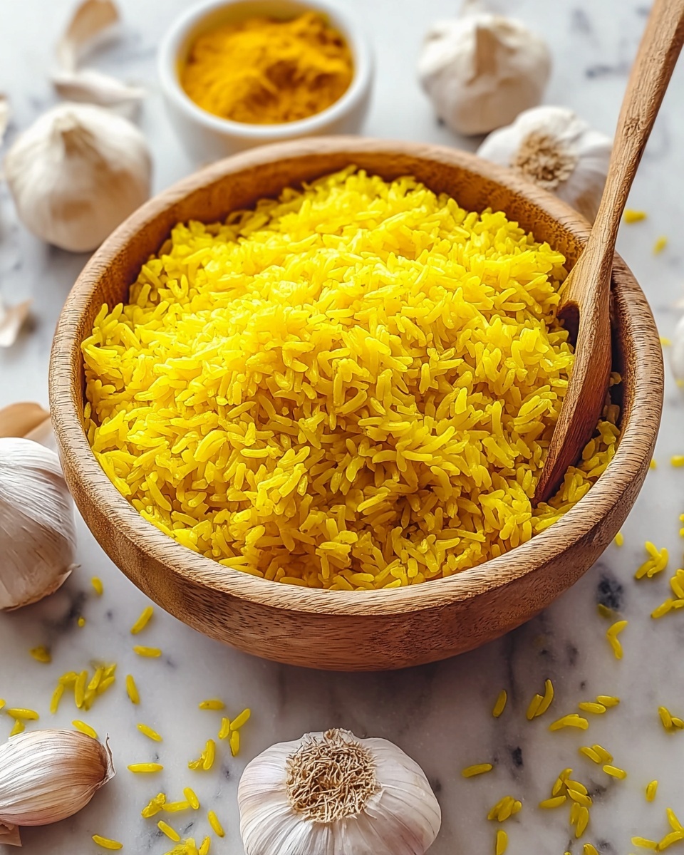 Garlic Turmeric Rice Recipe - Recipe Image