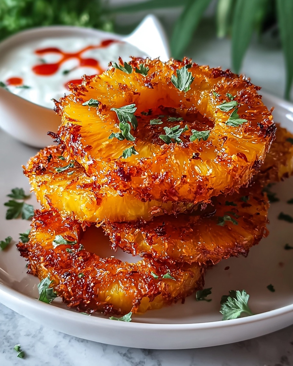 Fried Pineapple Rings Snack: A Deliciously Sweet Treat Recipe - Recipe Image