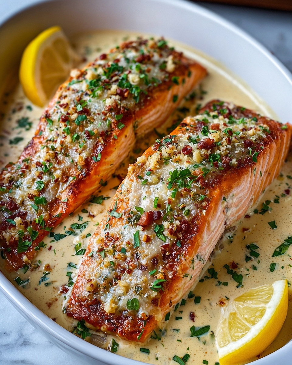 Simple Baked Boursin Salmon Recipe - Recipe Image